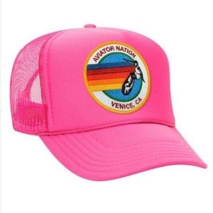 ISO Aviator Nation pink trucker hat